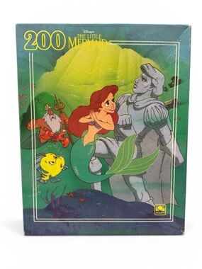 Vintage 1989 Disney The Little Mermaid Puzzle Golden 100% Complete Used